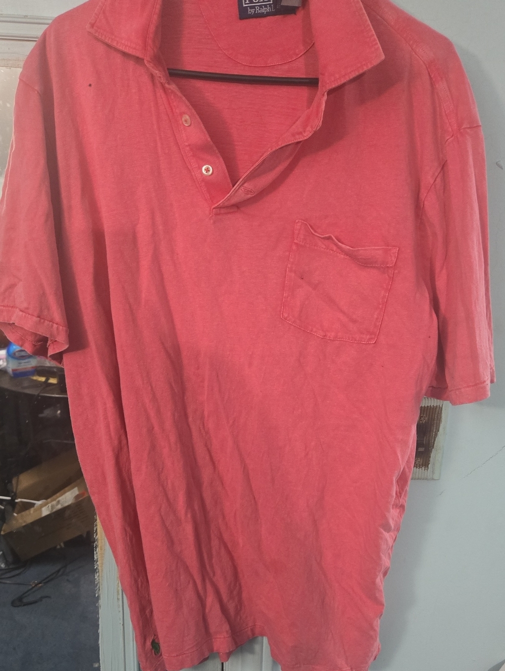 Polo by Ralph Lauren Men’s Coral Pocket Polo Shirt